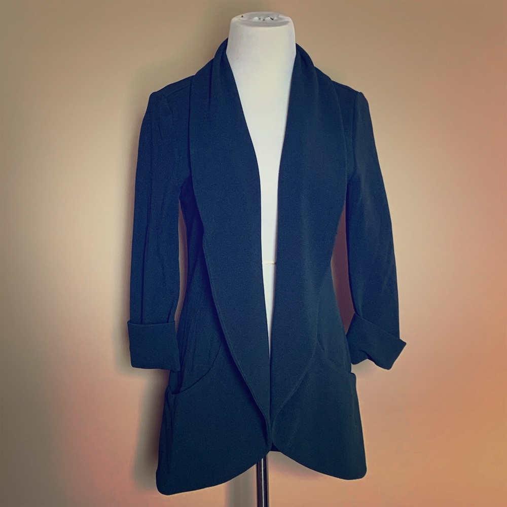 Green knit “tunic blazer“ Small